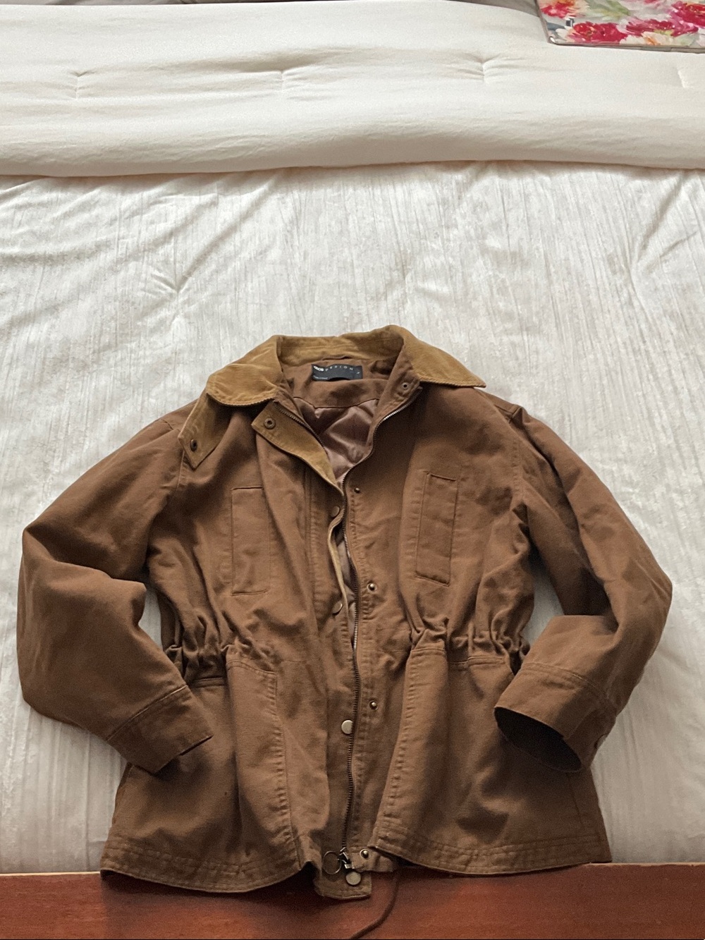 ASOS Brown Utility Jacket with Drawstring Waist